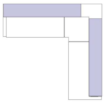Combinazione di 2 banconi bar + 1 angolo Tetris