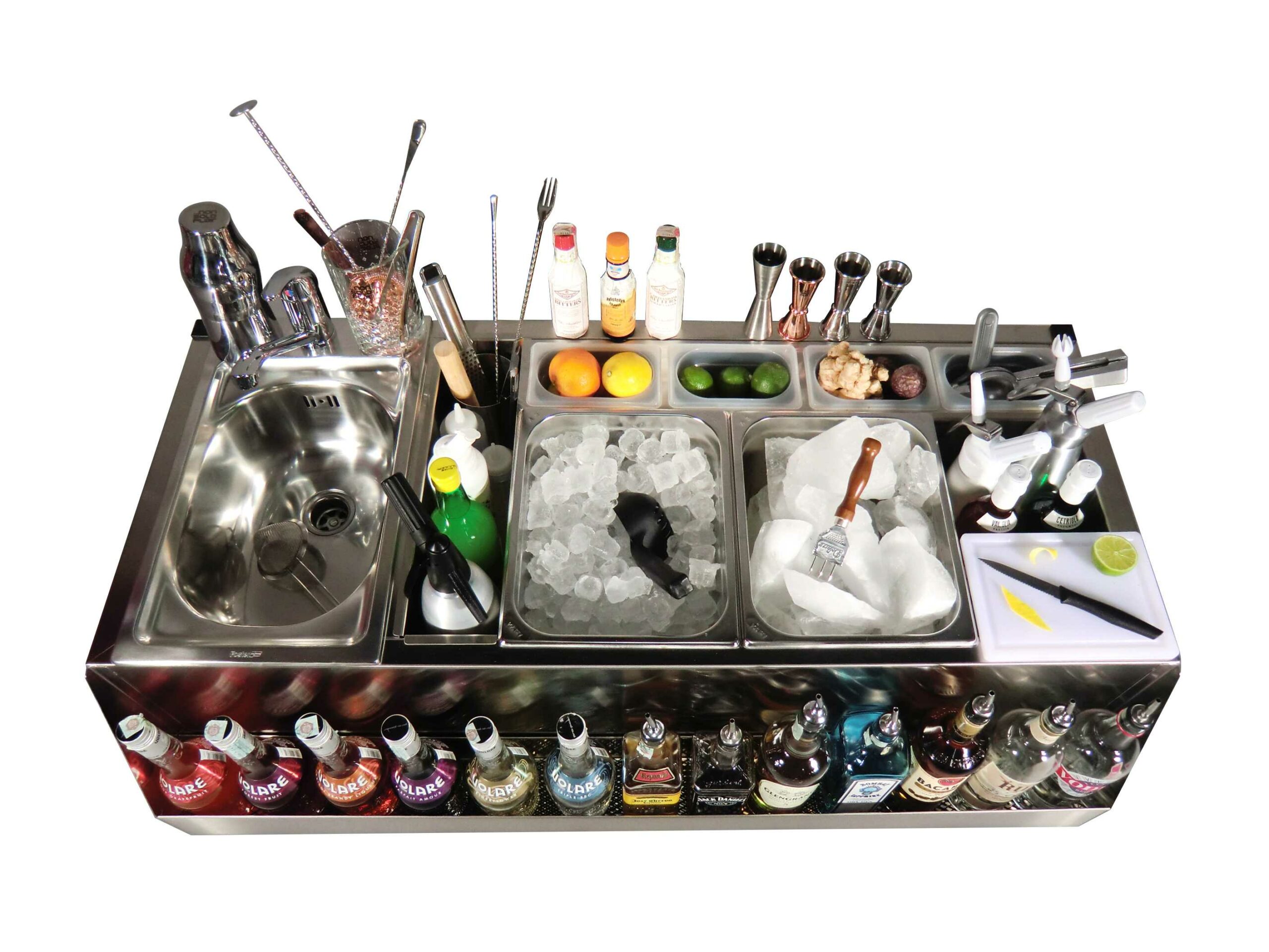 Cocktail station modular in acciaio inox Cocktail station modular